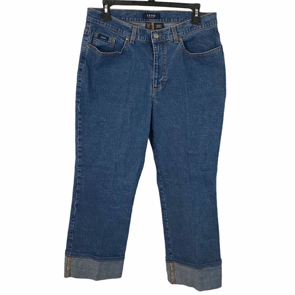 Izod Cropped Denim blue jeans size 12